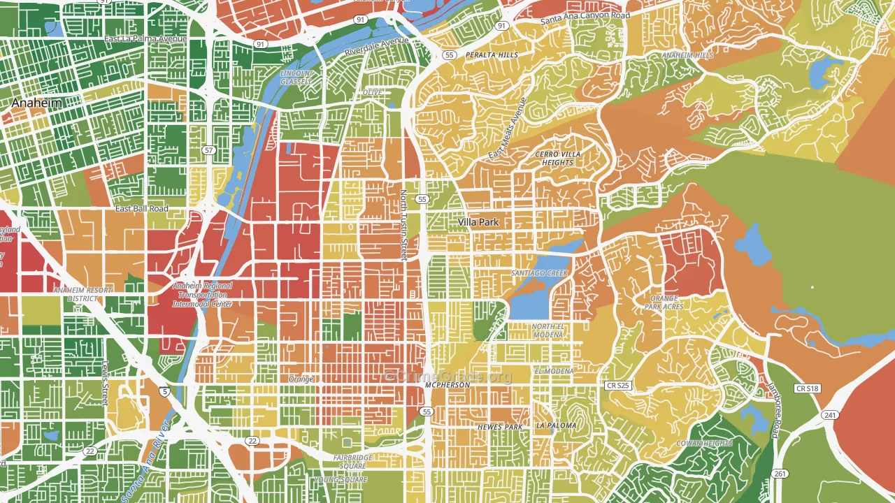 92867, CA Map of Drug-Related Crime Rates