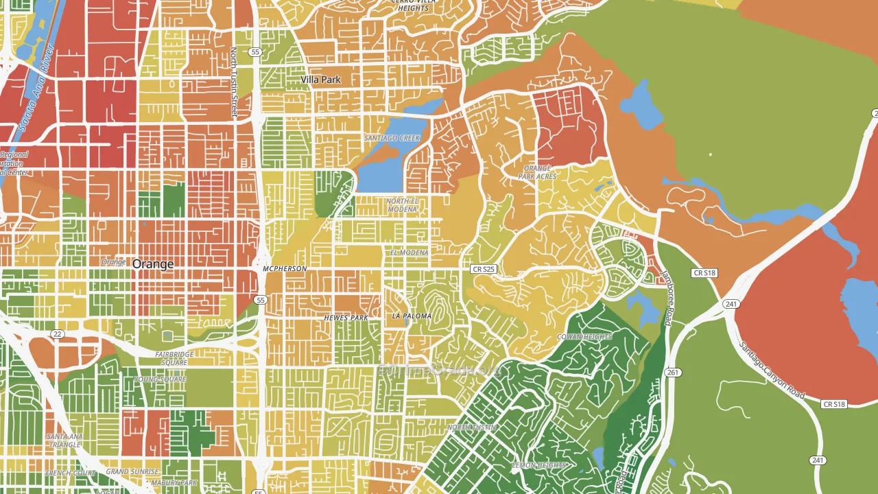92869, CA Map of Drug-Related Crime Rates