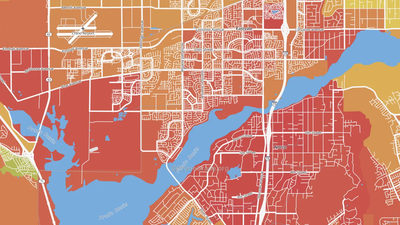 92880, CA Map of Drug-Related Crime Rates