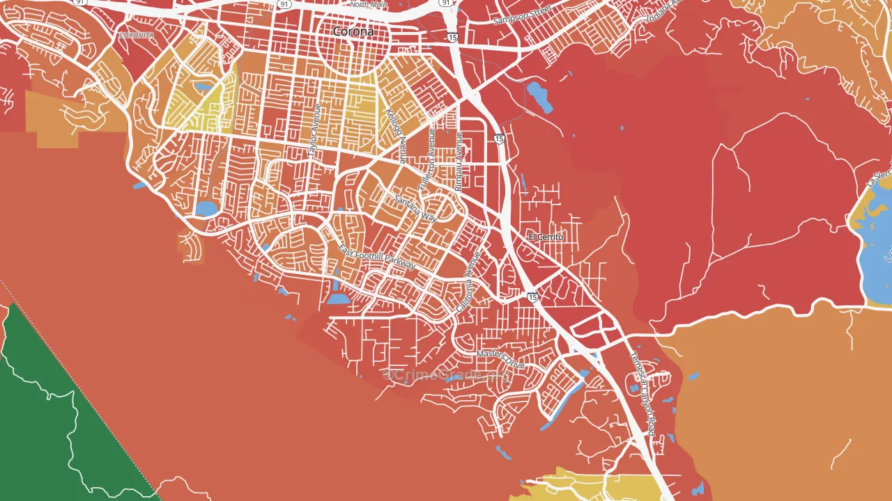 92881, CA Map of Drug-Related Crime Rates