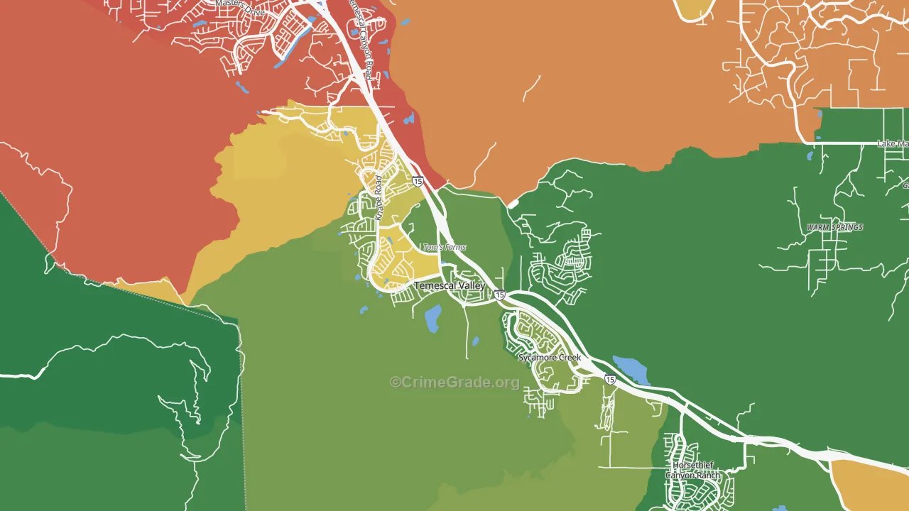 92883, CA Map of Drug-Related Crime Rates