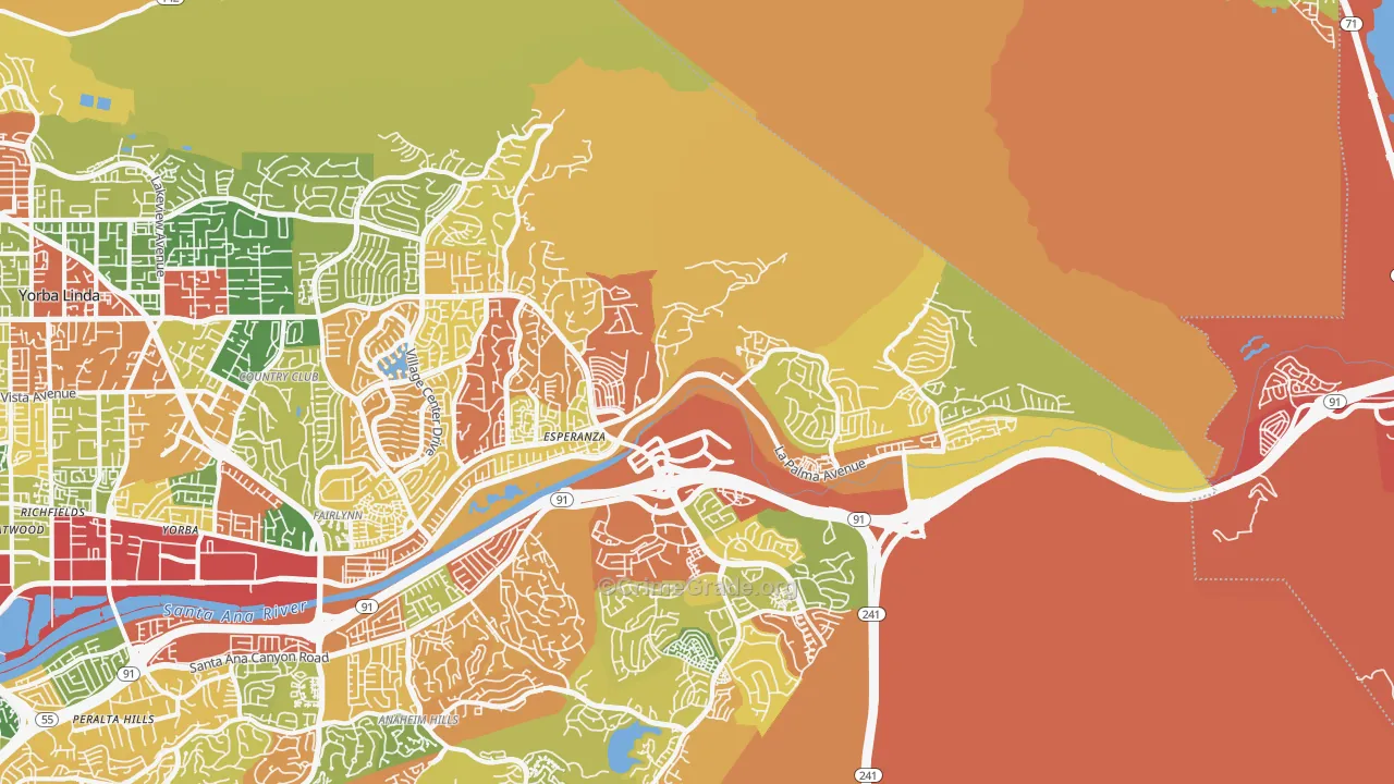 92887, CA Map of Drug-Related Crime Rates