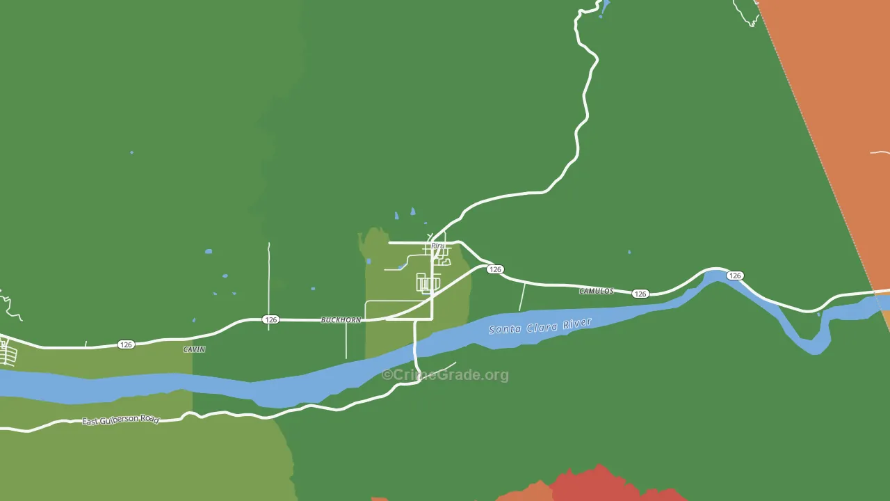93040, CA Map of Drug-Related Crime Rates
