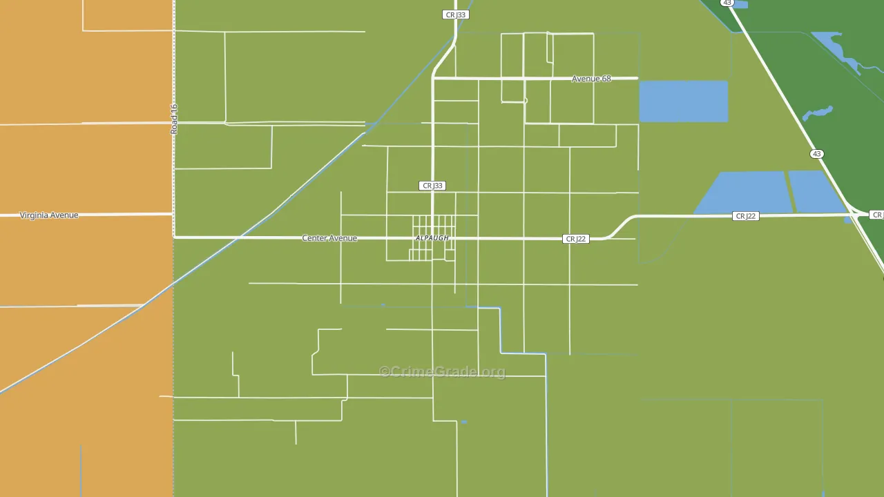 93201, CA Map of Drug-Related Crime Rates