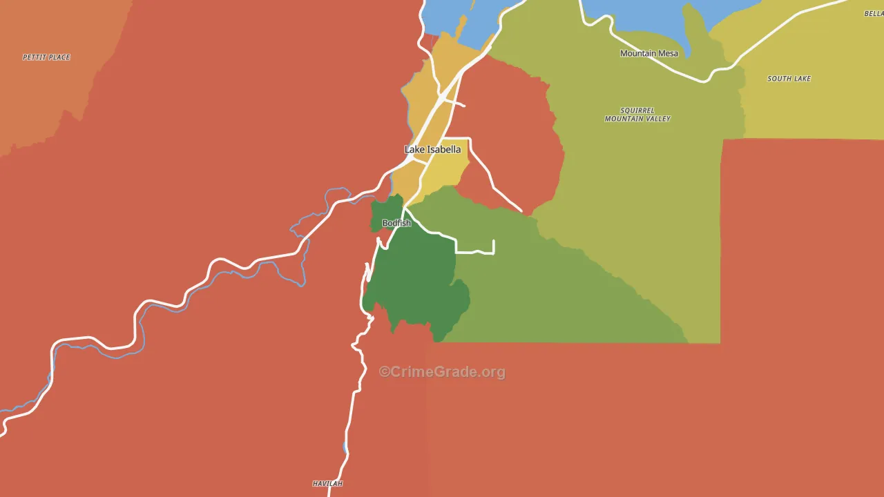 93205, CA Map of Drug-Related Crime Rates