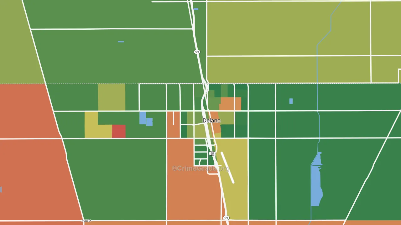 93215, CA Map of Drug-Related Crime Rates