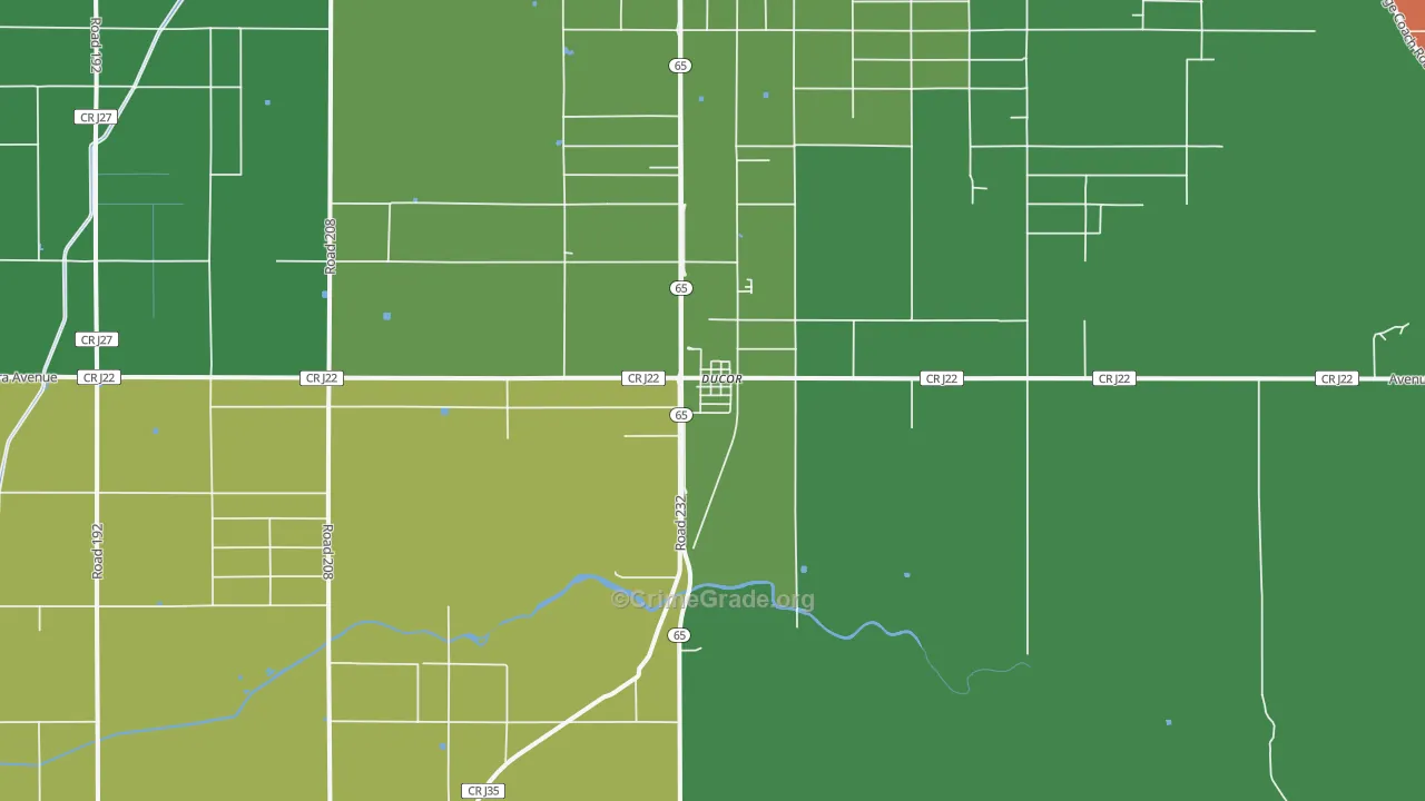 93218, CA Map of Drug-Related Crime Rates