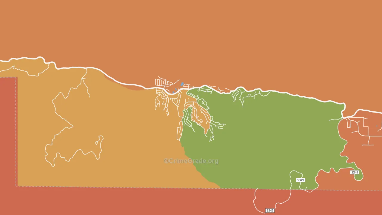 93222, CA Map of Drug-Related Crime Rates