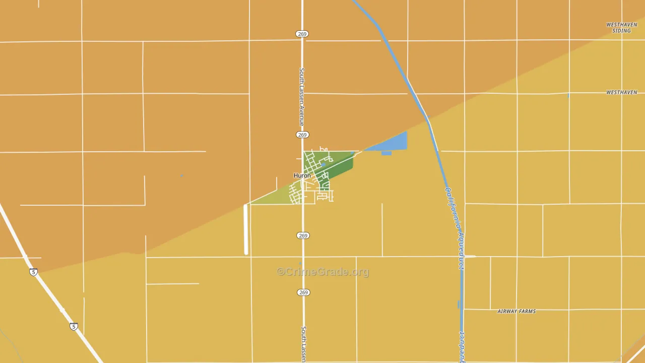 93234, CA Map of Drug-Related Crime Rates