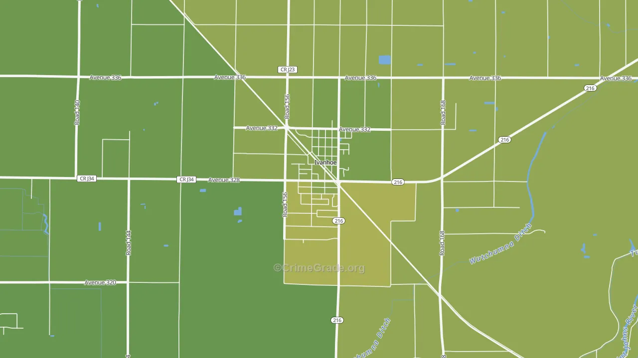 93235, CA Map of Drug-Related Crime Rates