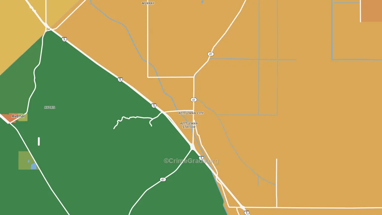 93239, CA Map of Drug-Related Crime Rates