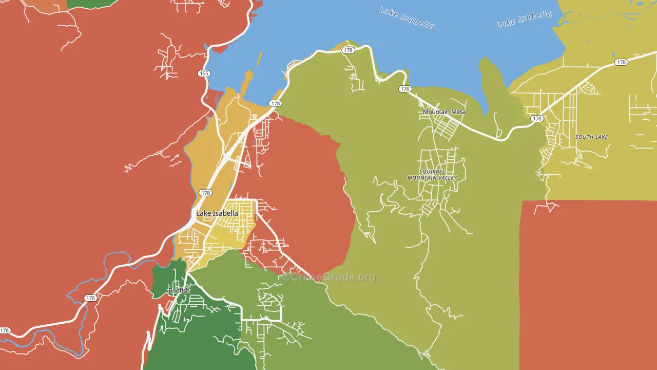 93240, CA Map of Drug-Related Crime Rates