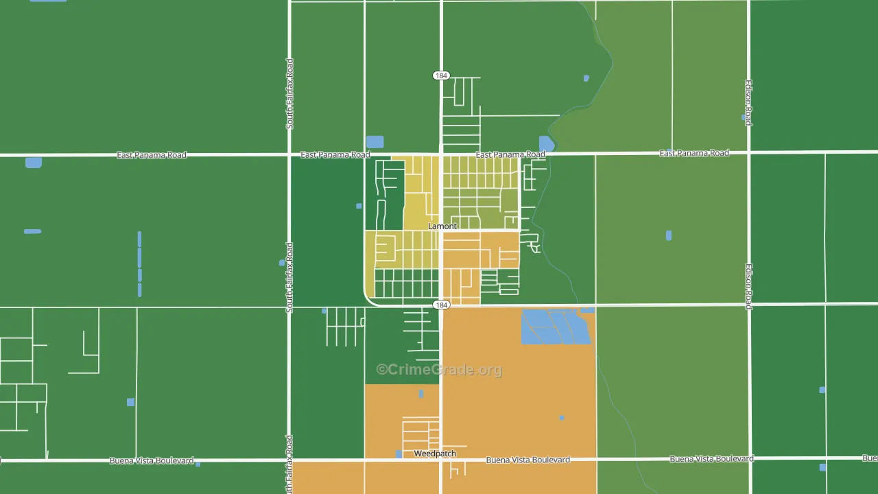 93241, CA Map of Drug-Related Crime Rates