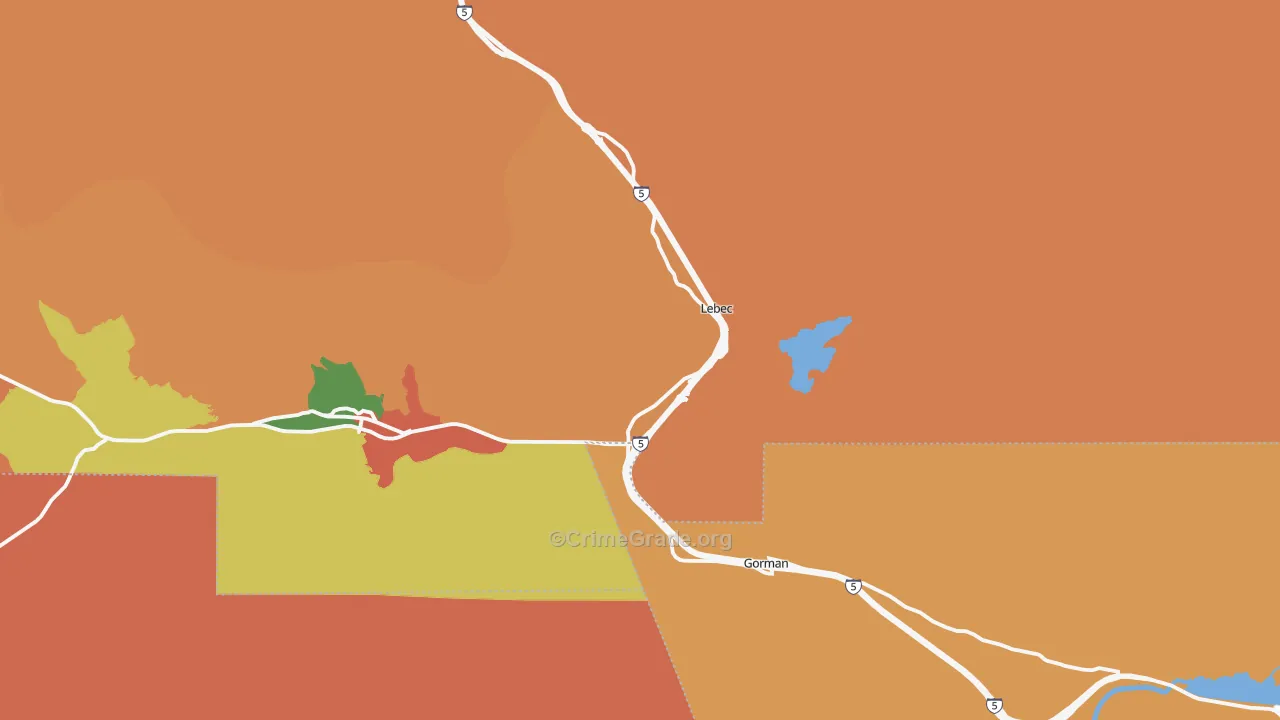 93243, CA Map of Drug-Related Crime Rates