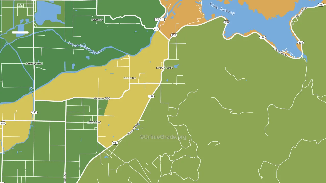 93244, CA Map of Drug-Related Crime Rates