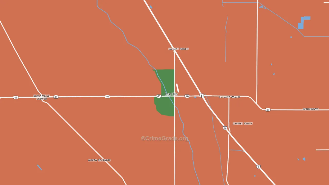 93249, CA Map of Drug-Related Crime Rates