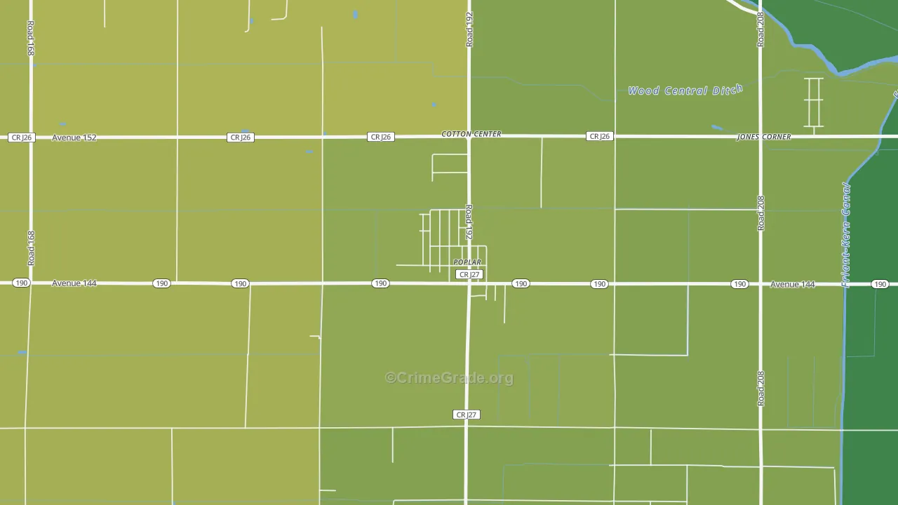 93258, CA Map of Drug-Related Crime Rates