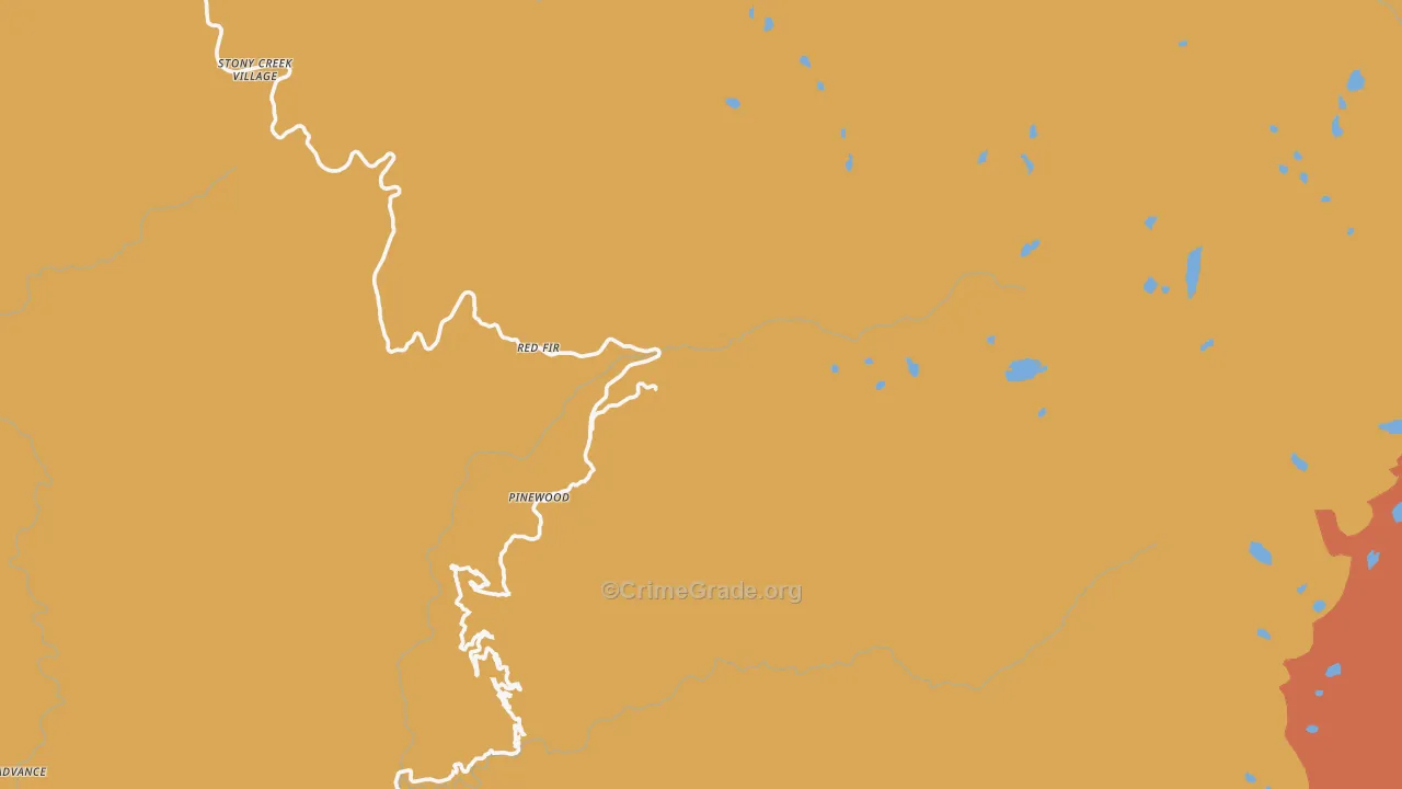 93262, CA Map of Drug-Related Crime Rates