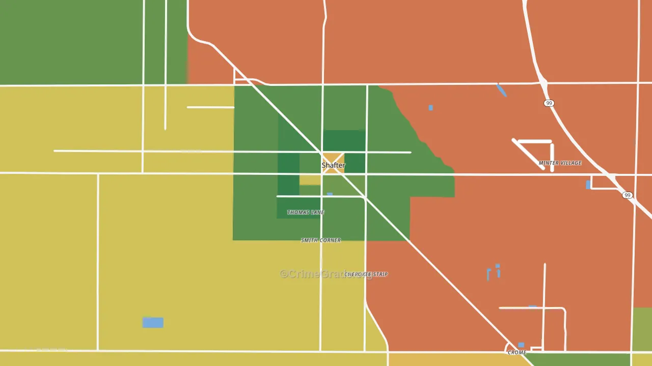 93263, CA Map of Drug-Related Crime Rates