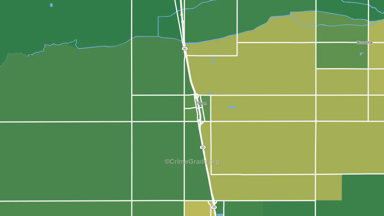 93272, CA Map of Drug-Related Crime Rates