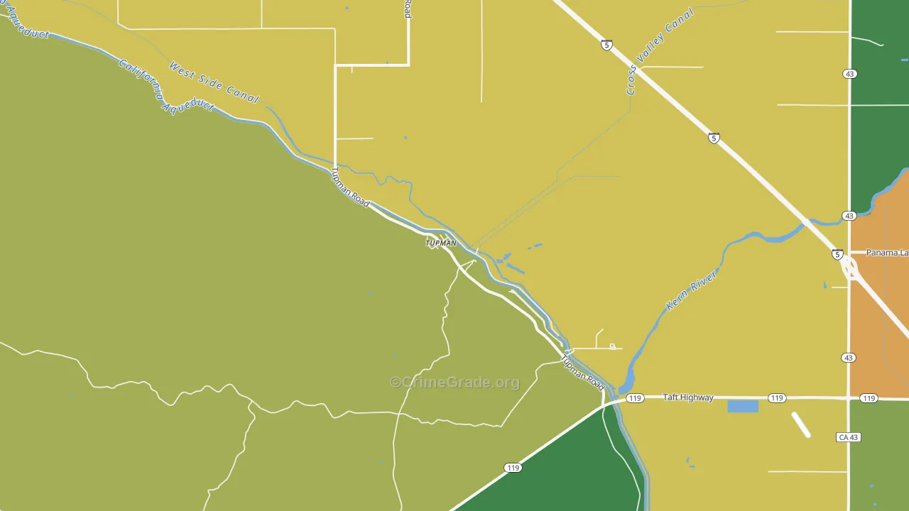 93276, CA Map of Drug-Related Crime Rates