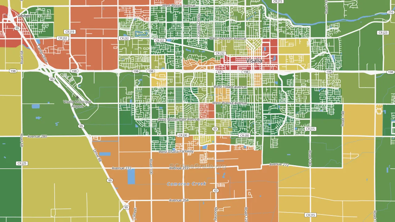 93277, CA Map of Drug-Related Crime Rates