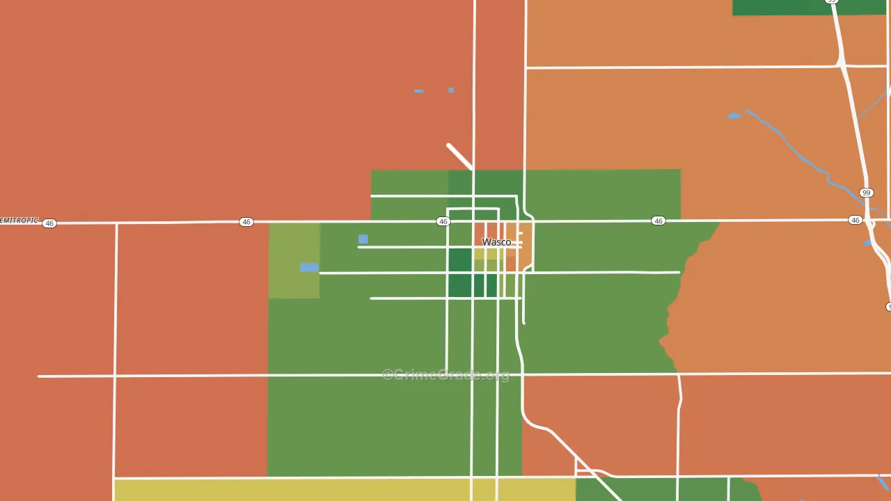 93280, CA Map of Drug-Related Crime Rates