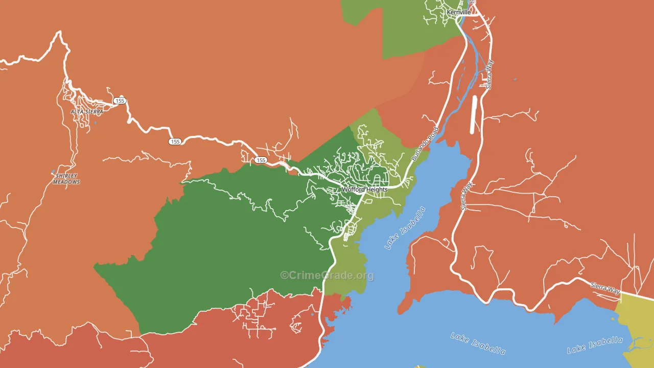93285, CA Map of Drug-Related Crime Rates