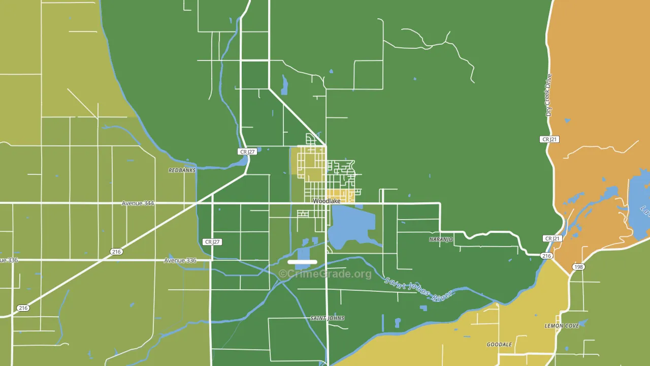 93286, CA Map of Drug-Related Crime Rates