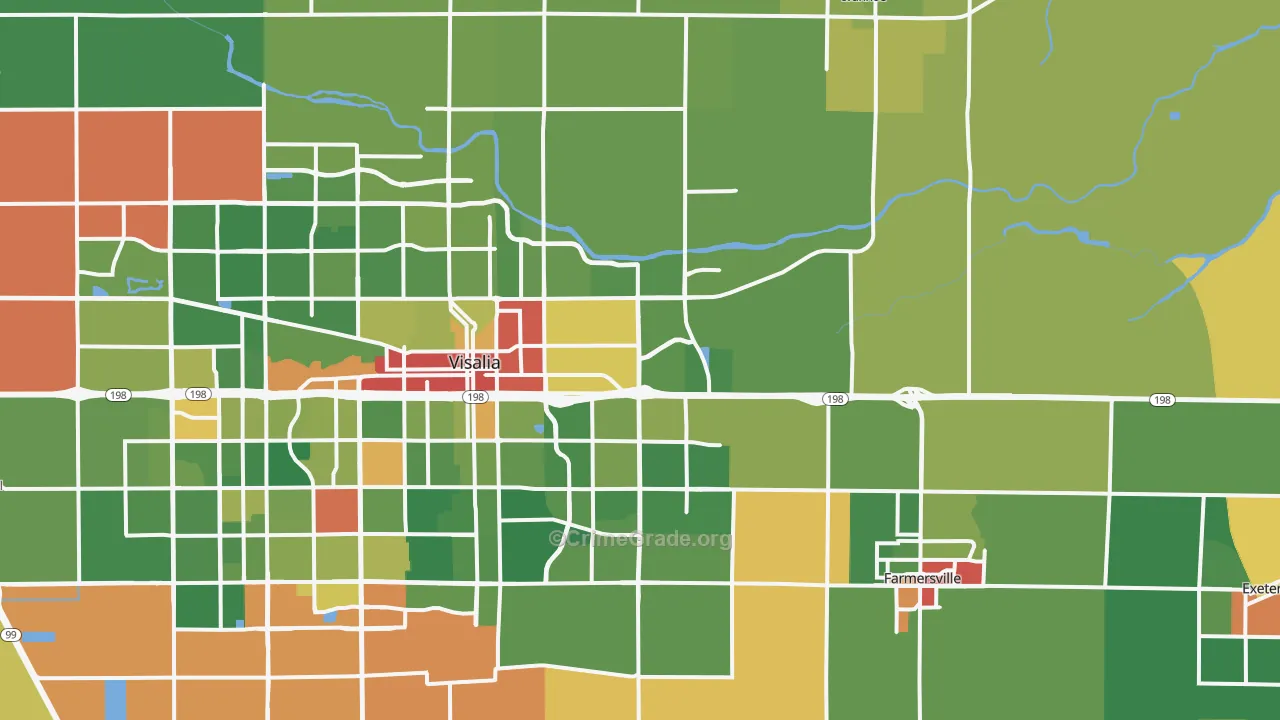 93292, CA Map of Drug-Related Crime Rates