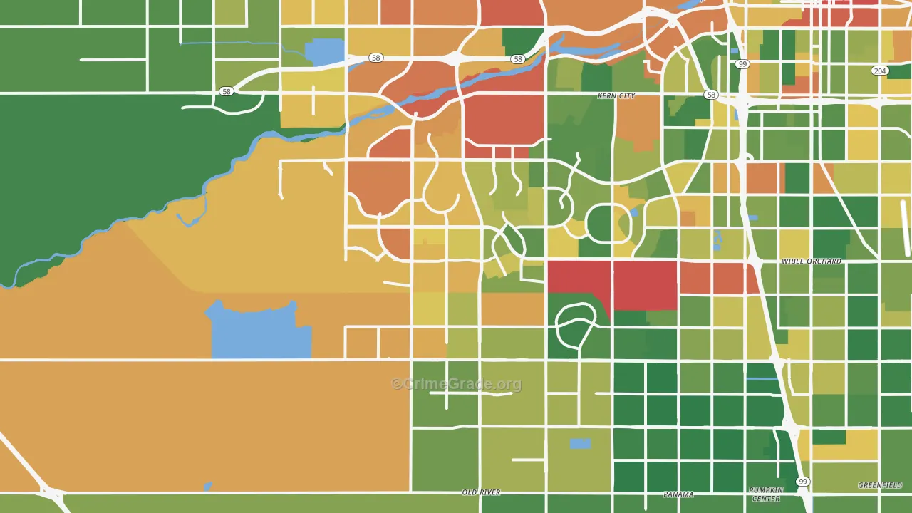 93311, CA Map of Drug-Related Crime Rates