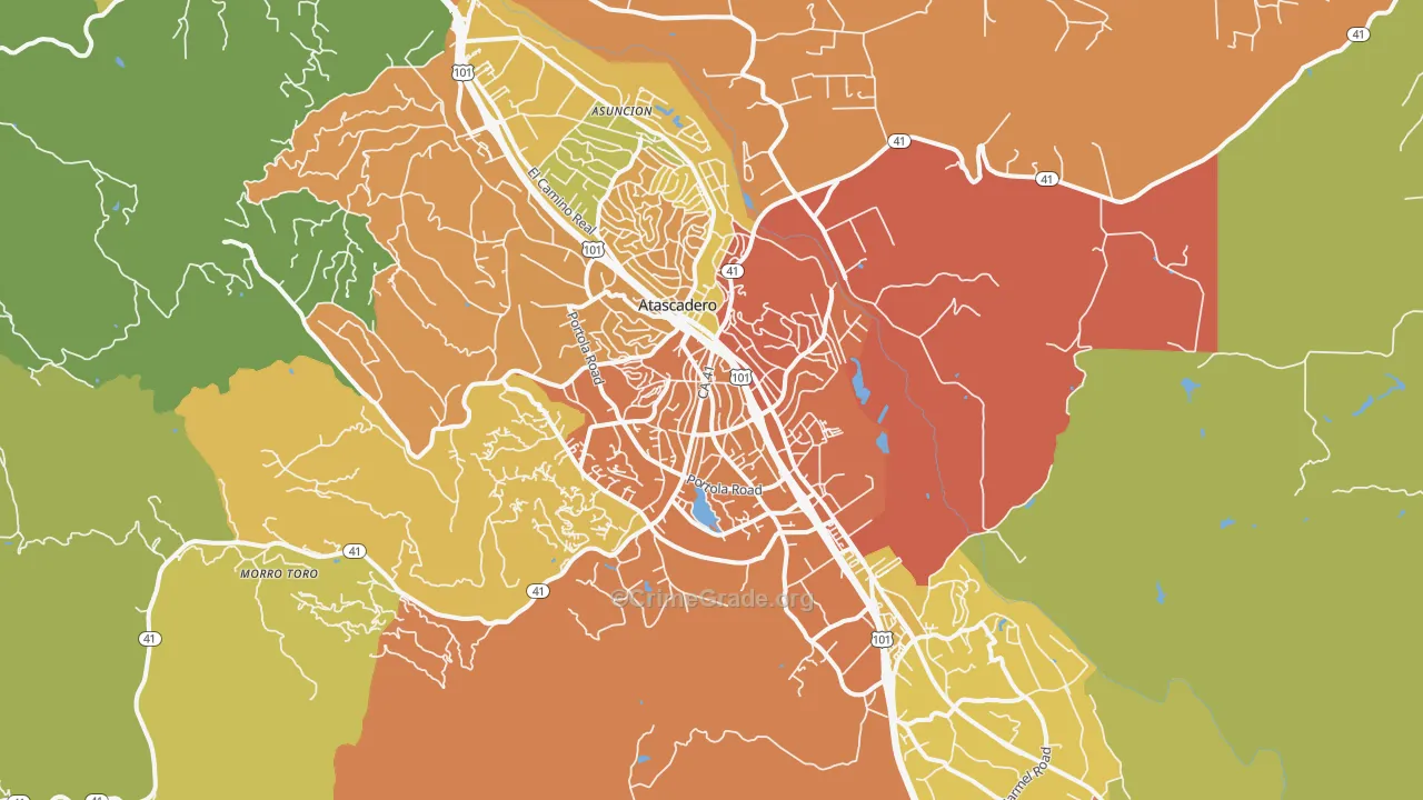 93422, CA Map of Drug-Related Crime Rates