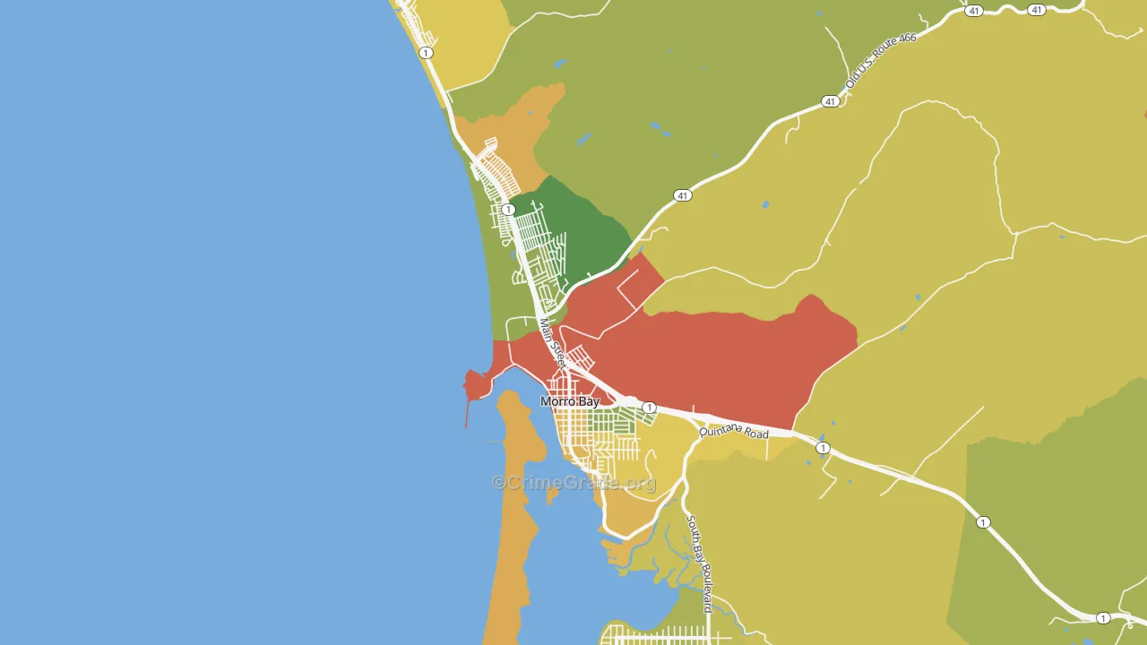 93442, CA Map of Drug-Related Crime Rates