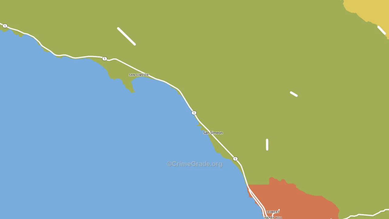 93452, CA Map of Drug-Related Crime Rates