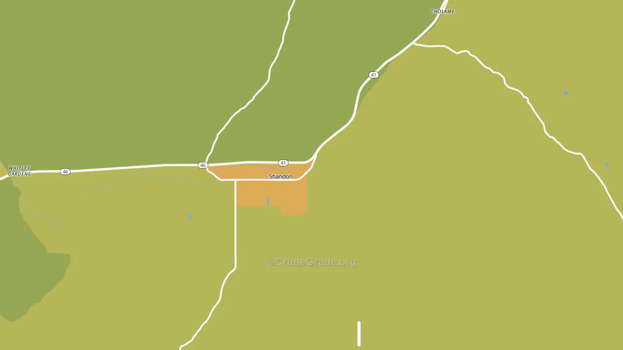 93461, CA Map of Drug-Related Crime Rates