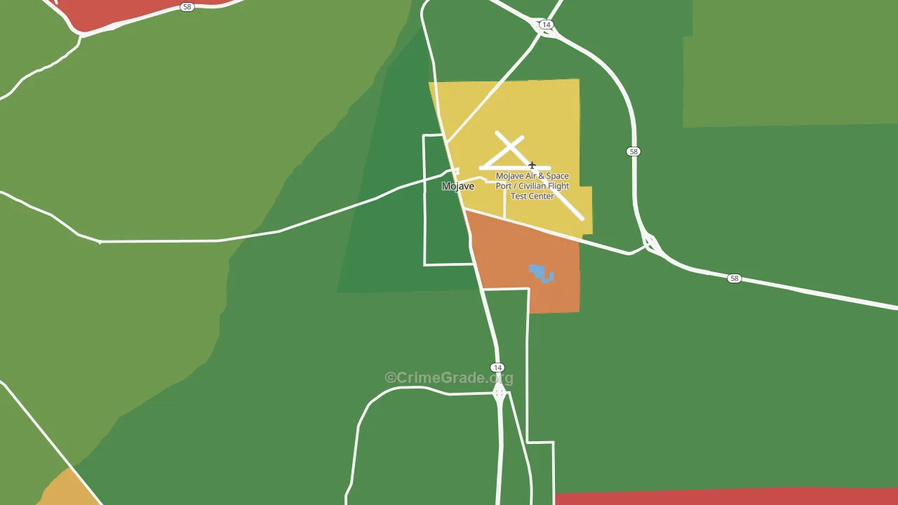 93501, CA Map of Drug-Related Crime Rates