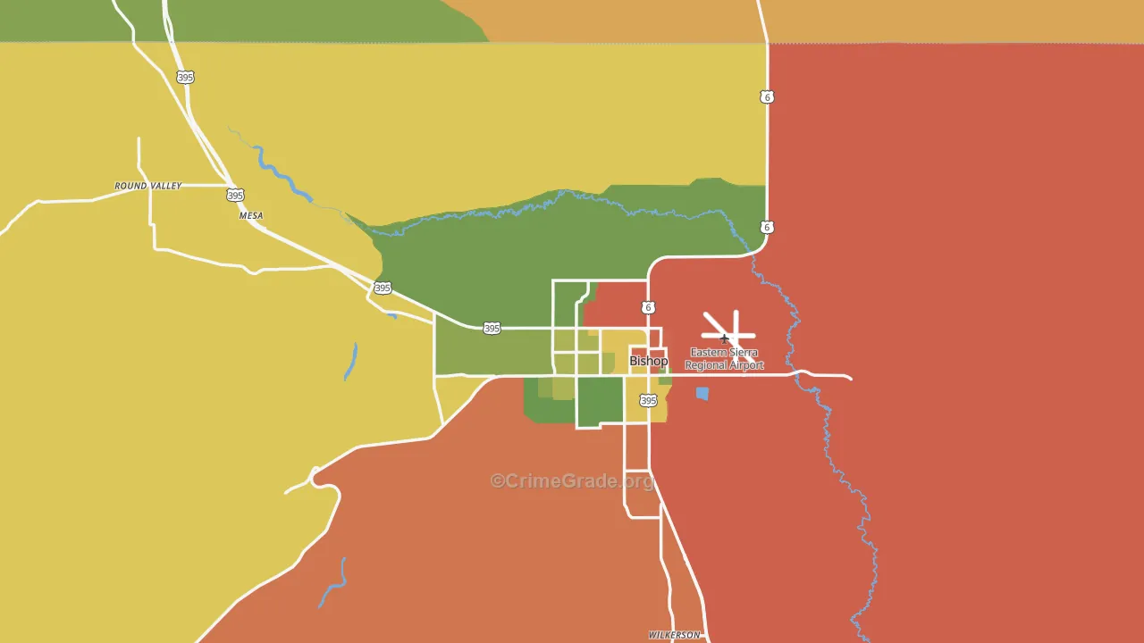 93514, CA Map of Drug-Related Crime Rates