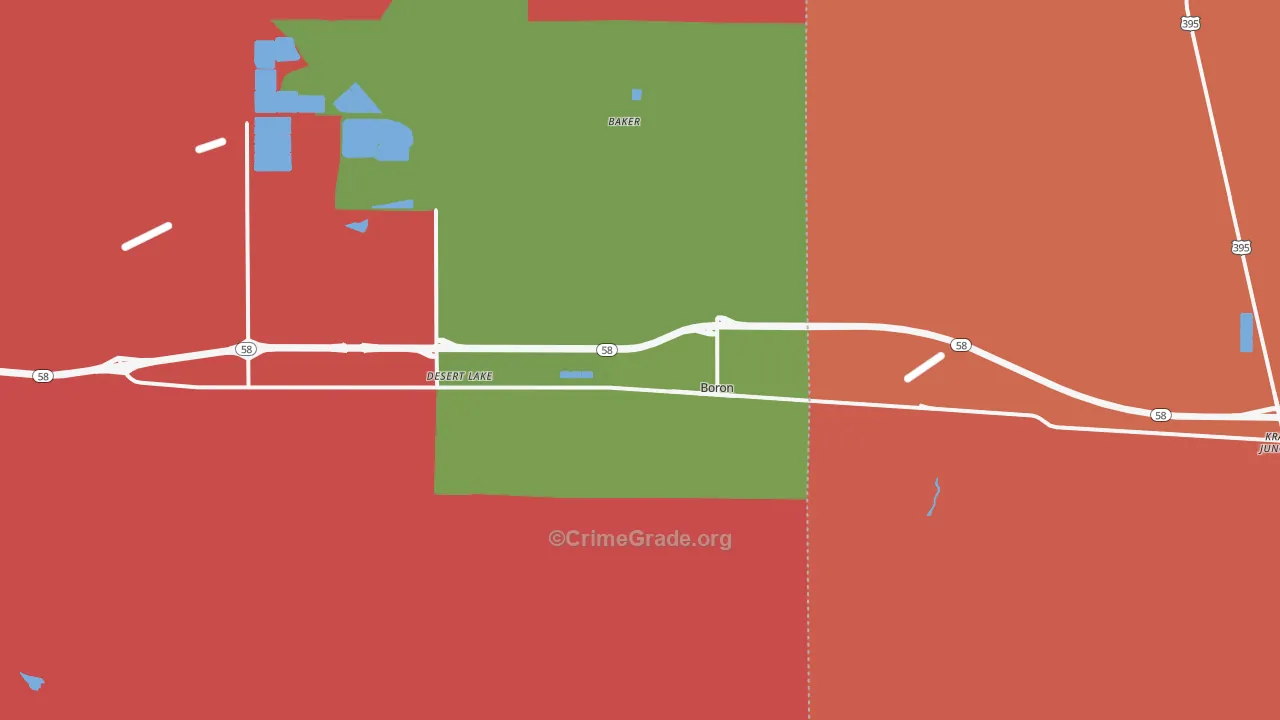 93516, CA Map of Drug-Related Crime Rates