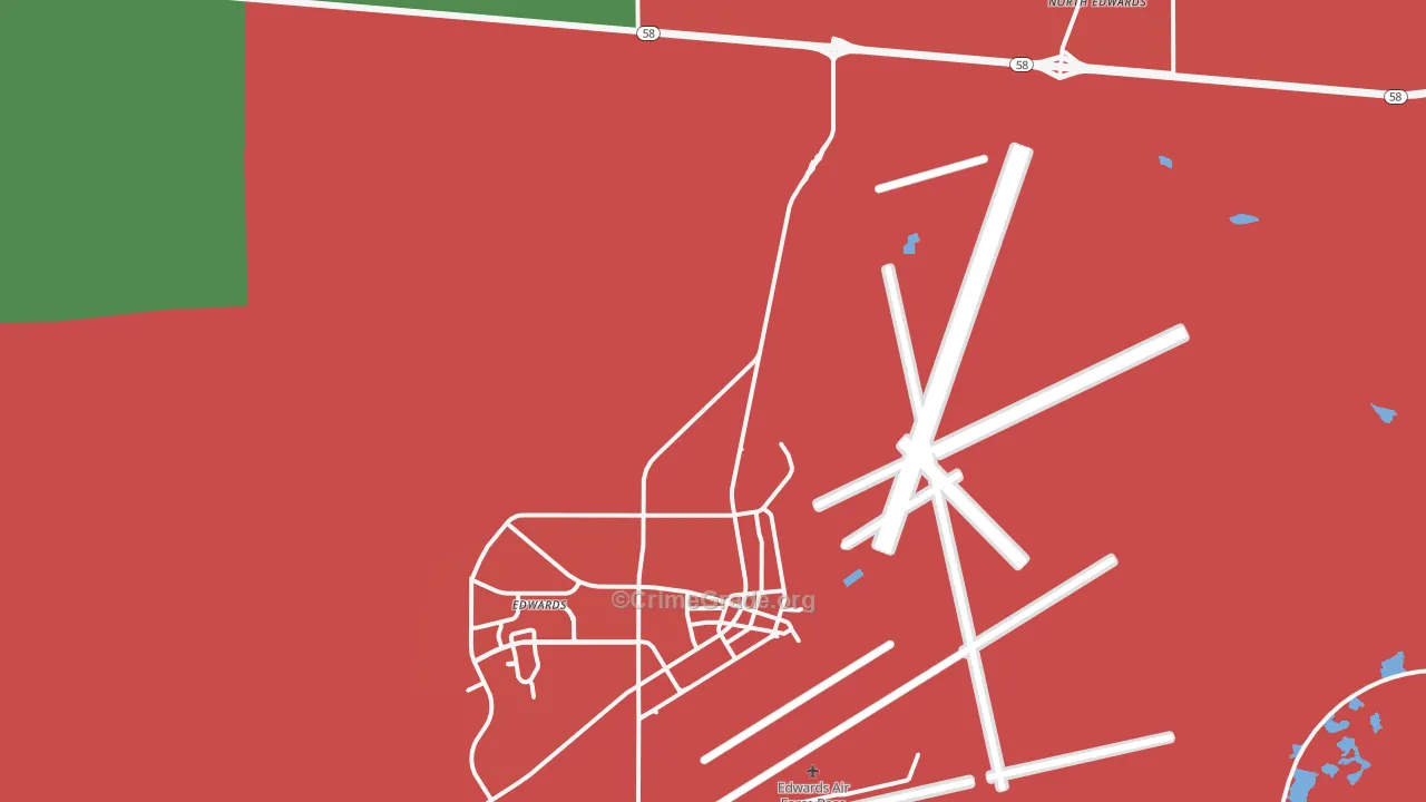 93523, CA Map of Drug-Related Crime Rates