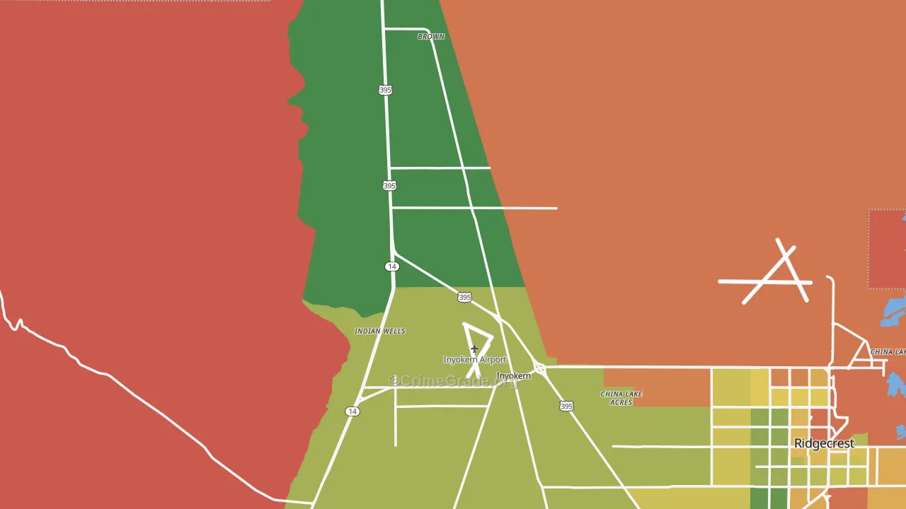 93527, CA Map of Drug-Related Crime Rates