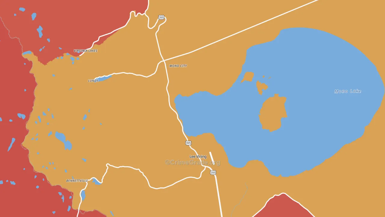 93541, CA Map of Drug-Related Crime Rates