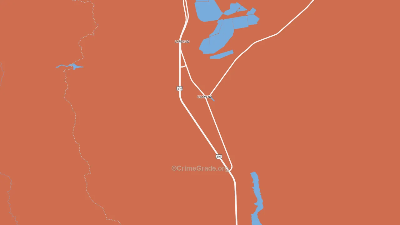 93549, CA Map of Drug-Related Crime Rates