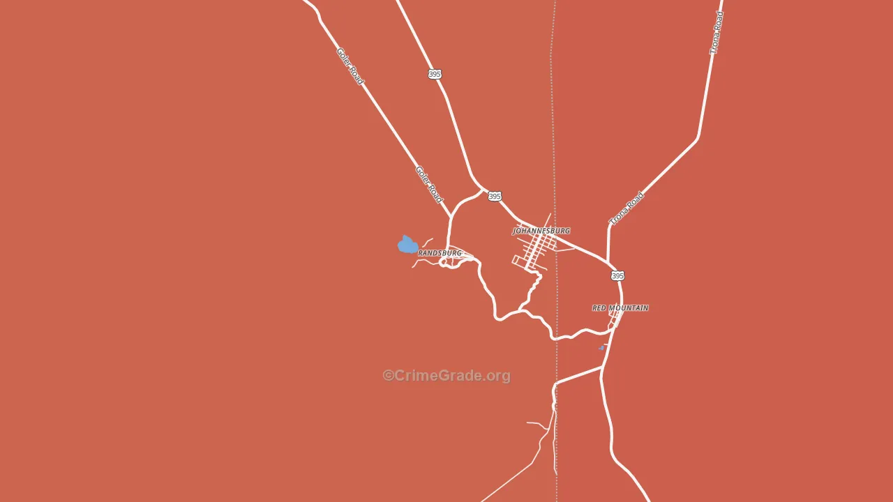 93554, CA Map of Drug-Related Crime Rates