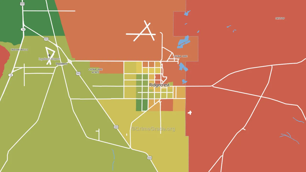 93555, CA Map of Drug-Related Crime Rates
