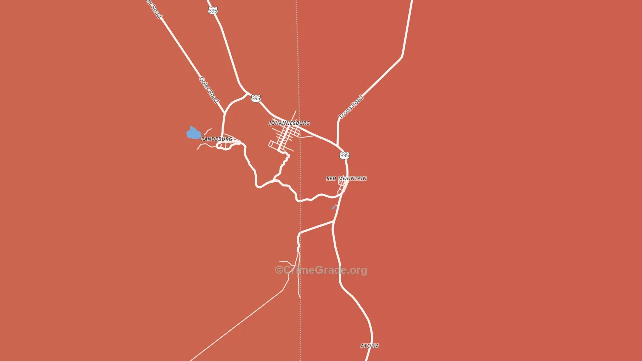 93558, CA Map of Drug-Related Crime Rates