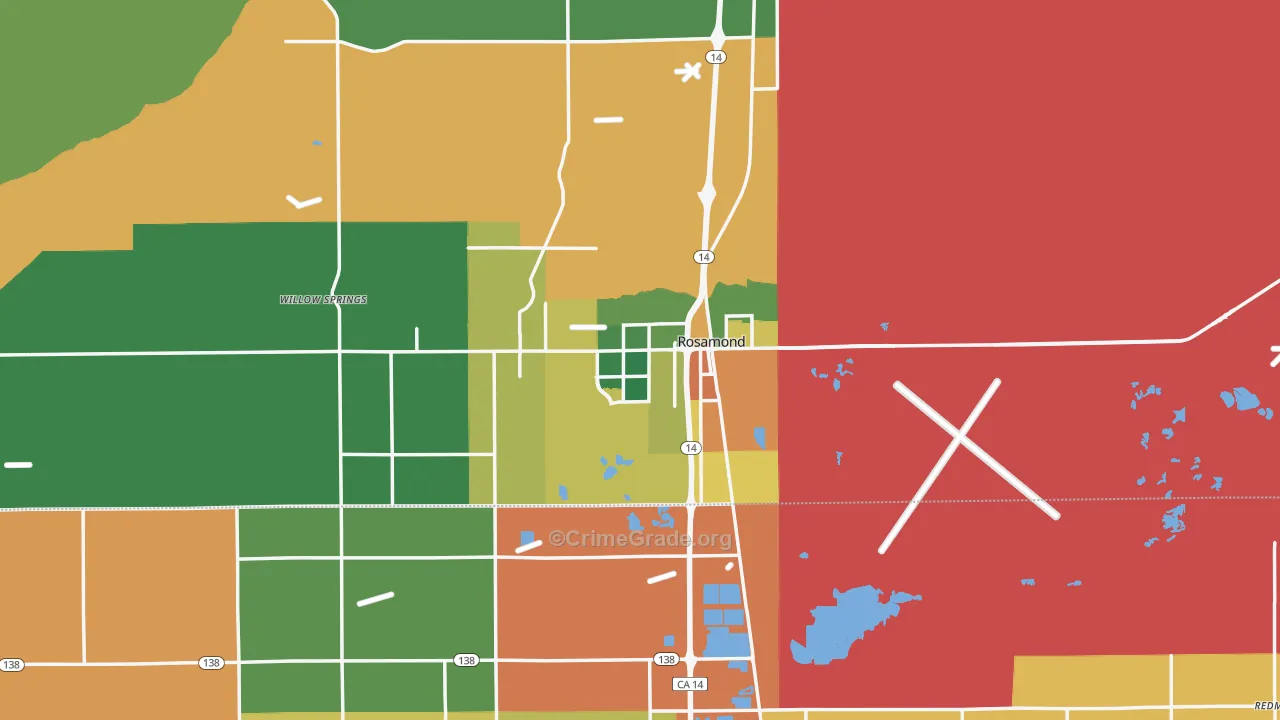93560, CA Map of Drug-Related Crime Rates