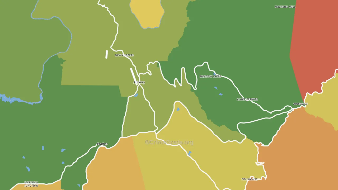 93602, CA Map of Drug-Related Crime Rates