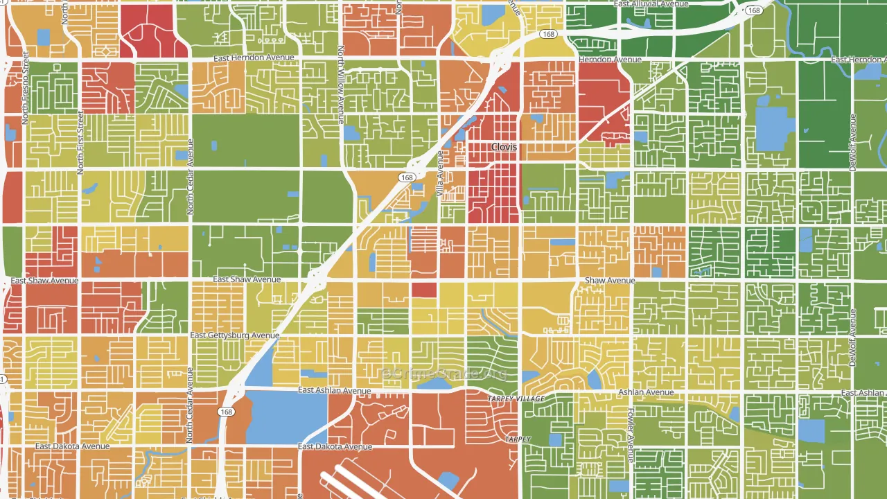 93612, CA Map of Drug-Related Crime Rates