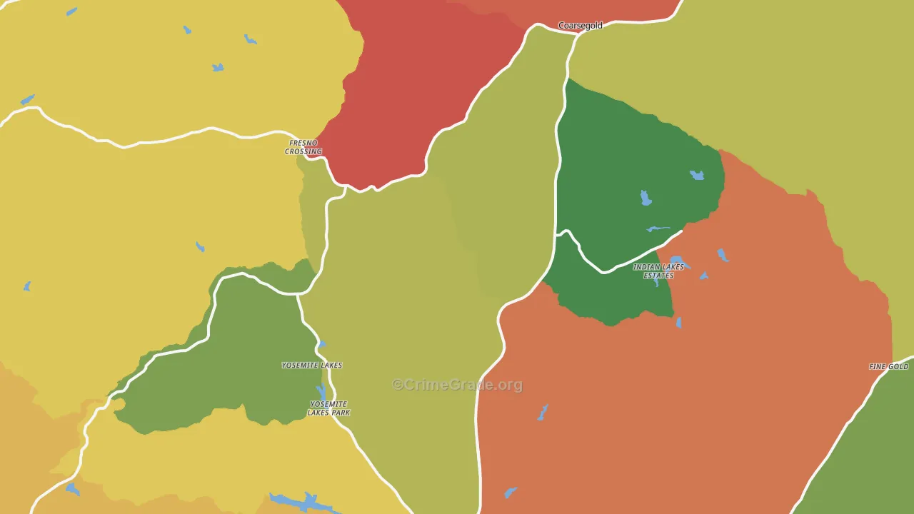 93614, CA Map of Drug-Related Crime Rates
