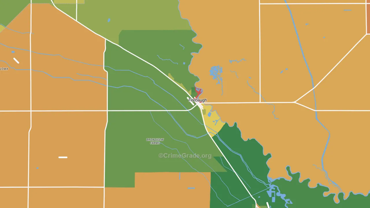 93622, CA Map of Drug-Related Crime Rates